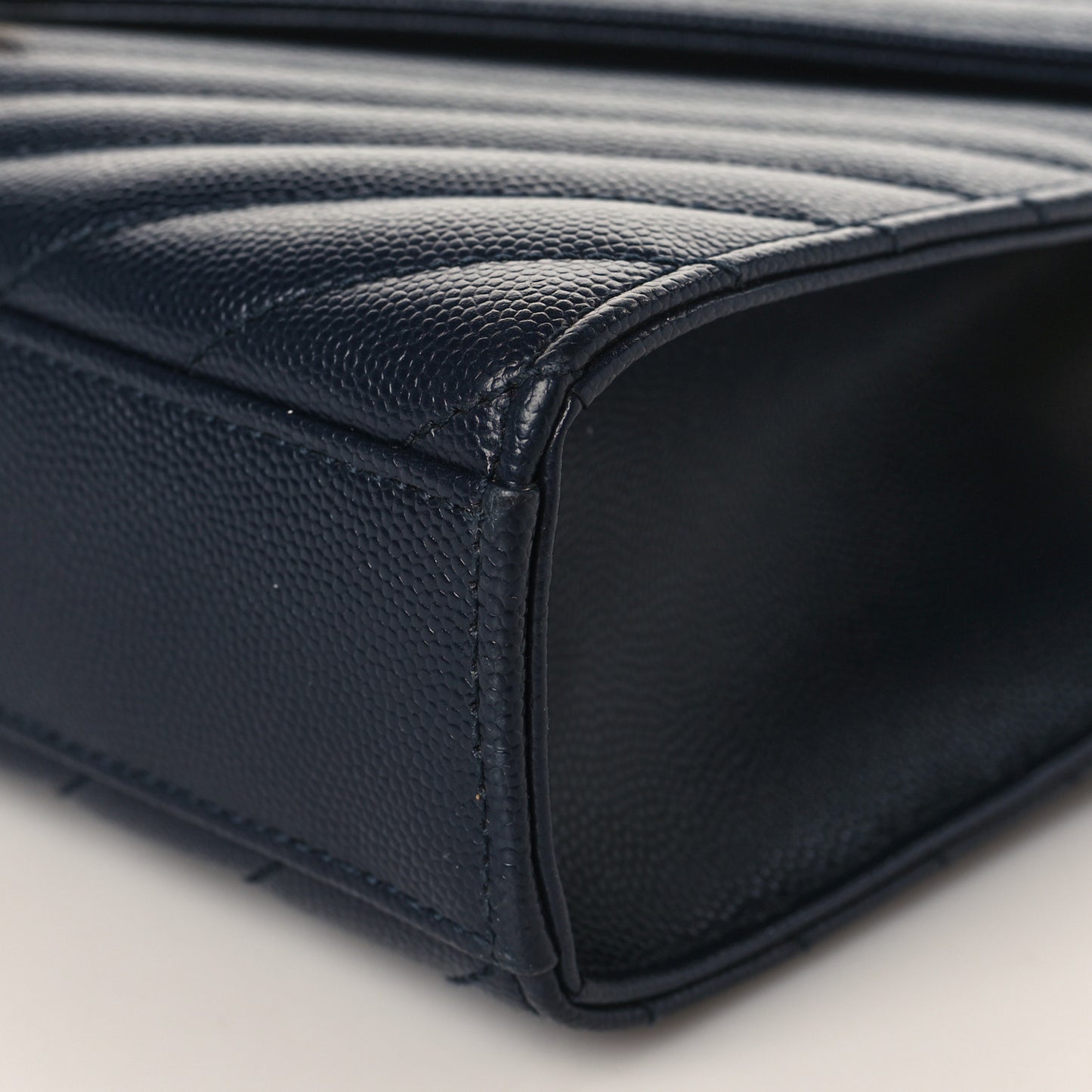 Grain De Poudre Matelasse Chevron Medium Monogram Satchel Blue