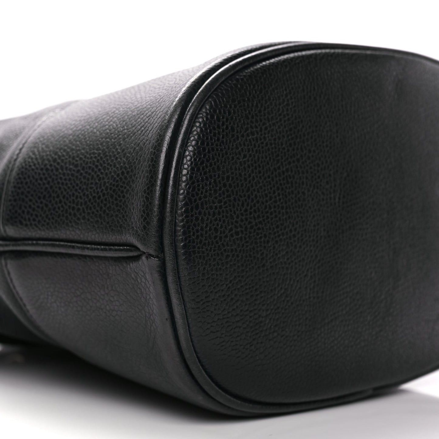 Caviar CC Drawstring Shoulder Bag Black