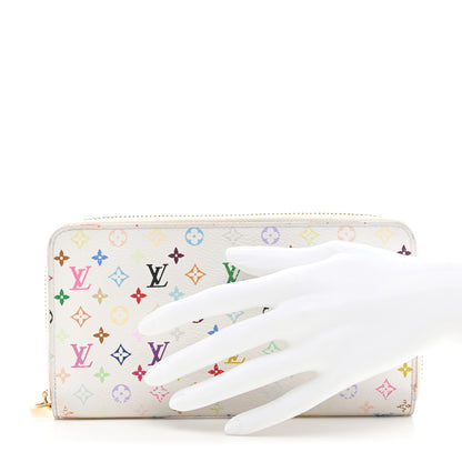 Louis Vuitton Monogram Multicolor Zippy Wallet White Litchi 2 of 9