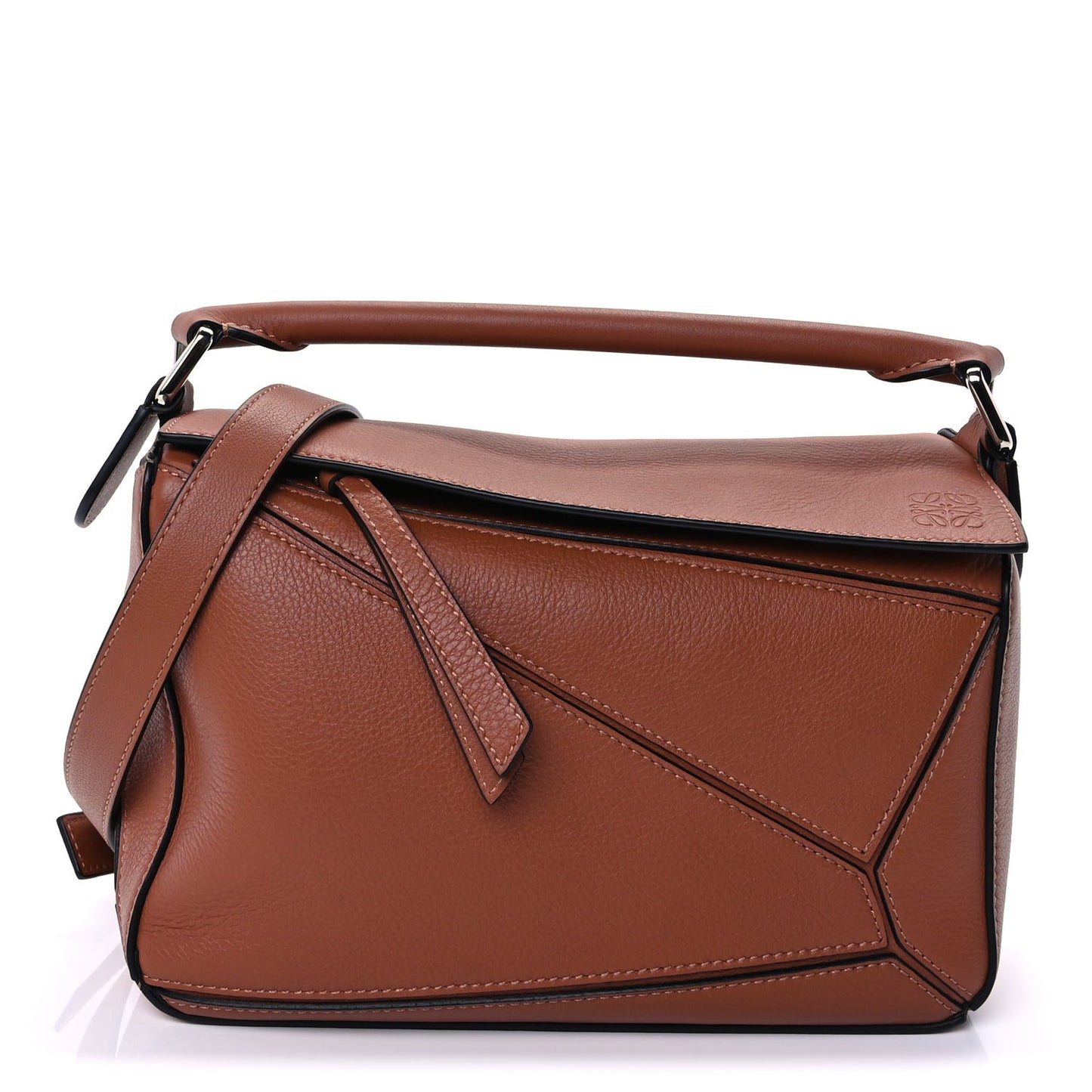 Calfskin Mini Puzzle Edge Bag Tan