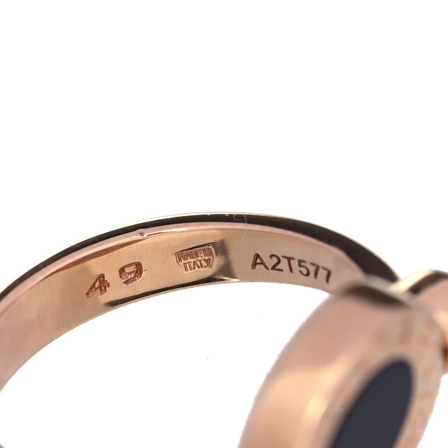Bvlgari 18K Rose Gold Mother of Pearl Black Onyx BVLGARI BVLGARI Ring 49 4.75 Black 5 of 6