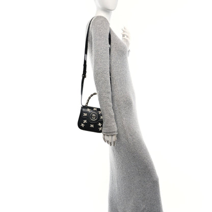 Versace Calfskin Crystal Embellished Mini La Medusa Bag Black 2 of 7