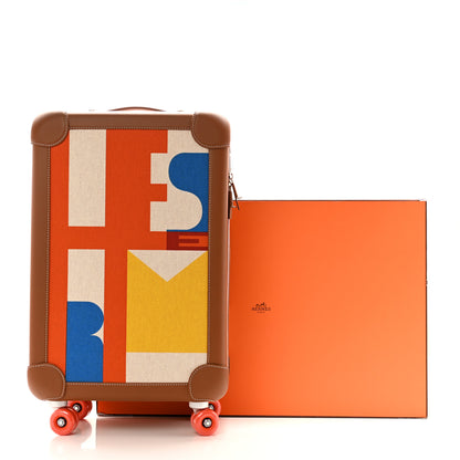 Hermes Canvas Taurillon Regate RMS Rolling Trolley Luggage Multicolor 9 of 9