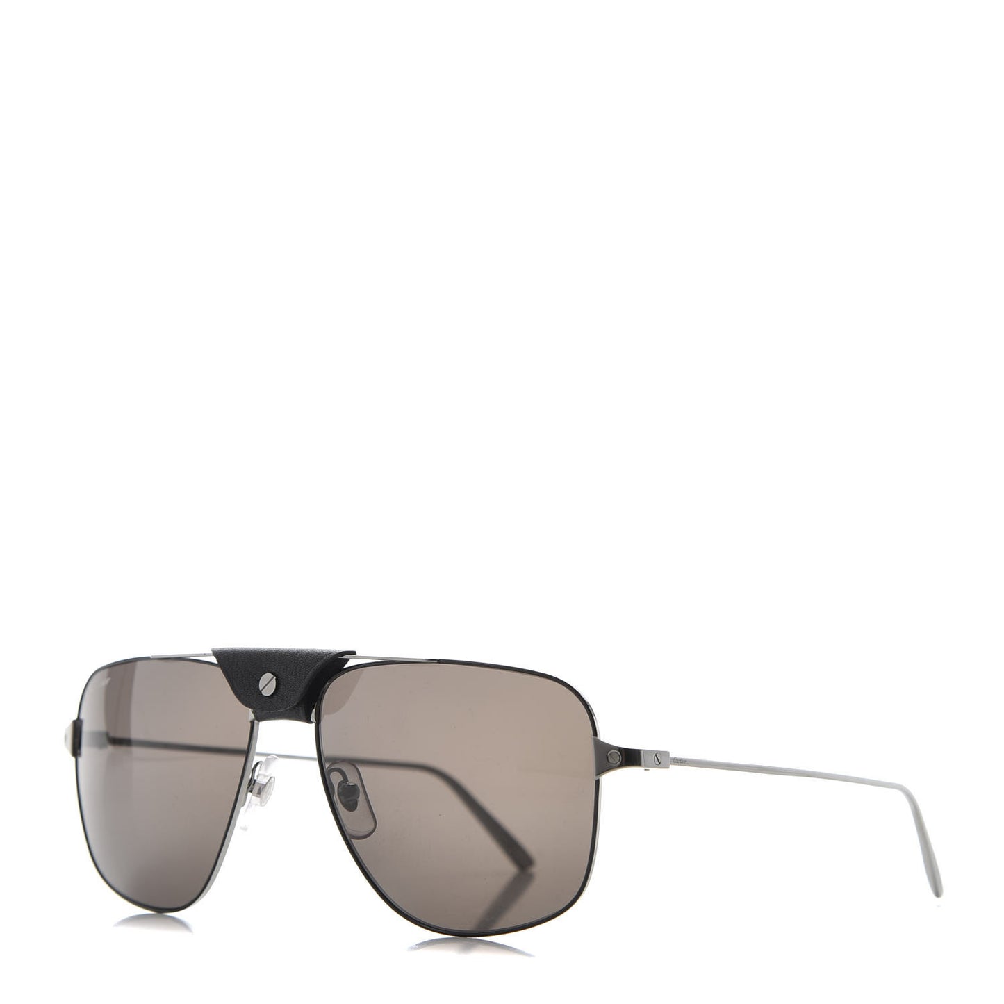 Ruthenium Santos De Aviator Sunglasses Grey
