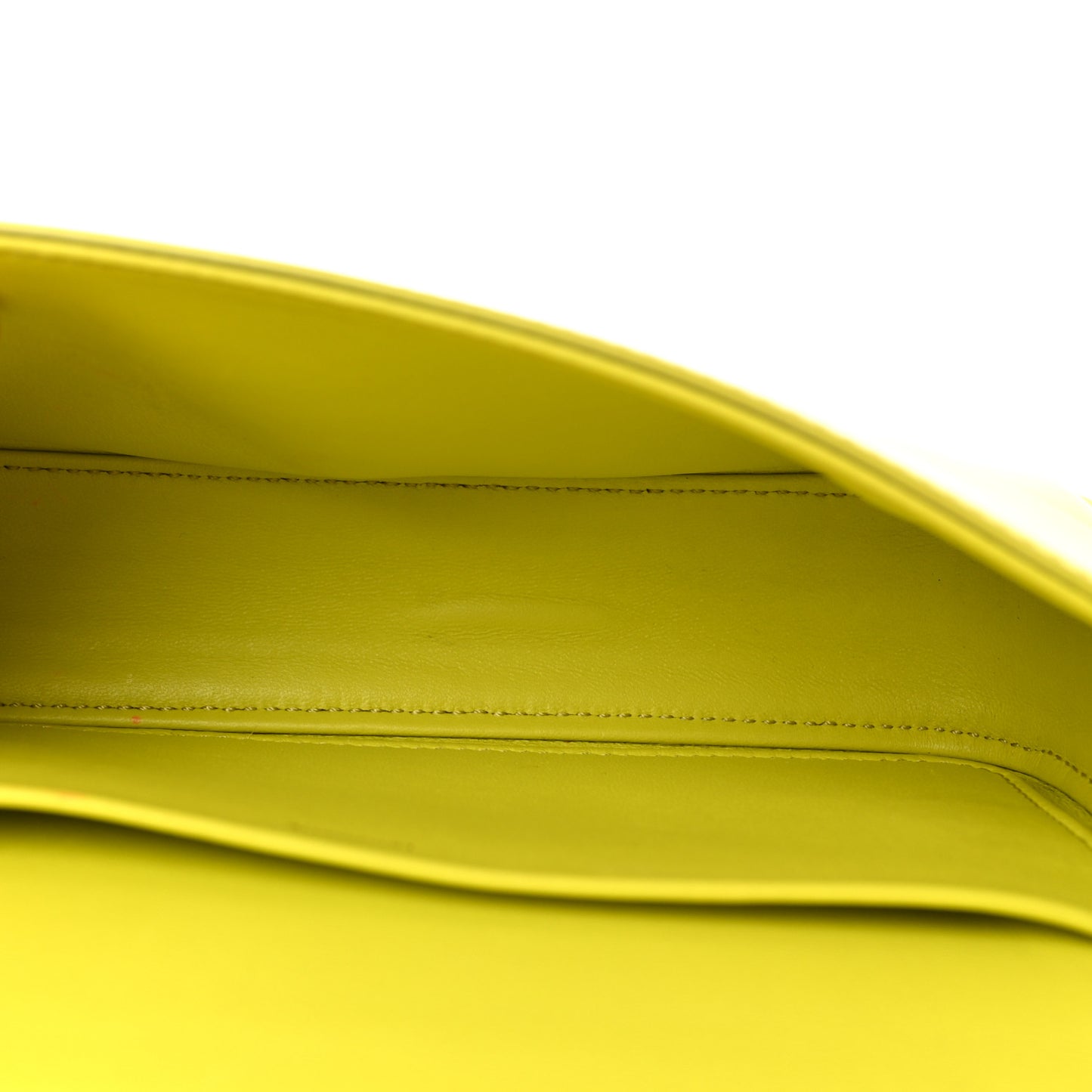 Shiny Calfskin Cuir Triomphe Chain Shoulder Bag Anis