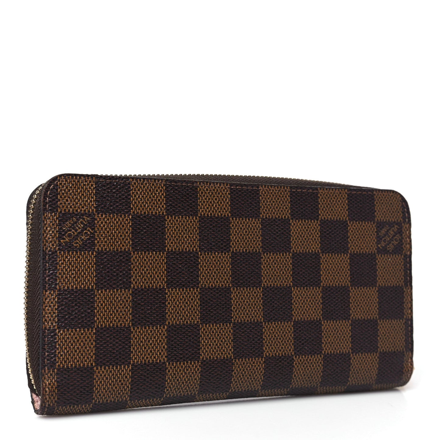 Damier Ebene Zippy Wallet Rose Ballerine