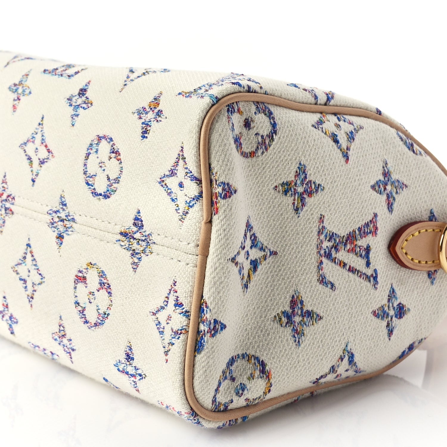 Louis Vuitton Monogram Jacquard Fabric Speedy Bandouliere 20 Multicolor Beige 8 of 8