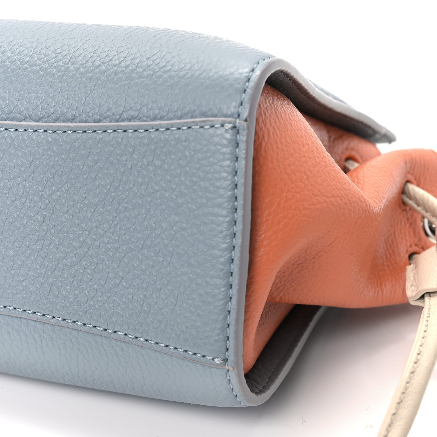 Mulberry Heavy Grain Mini Iris Tote Blue Orange 5 of 9