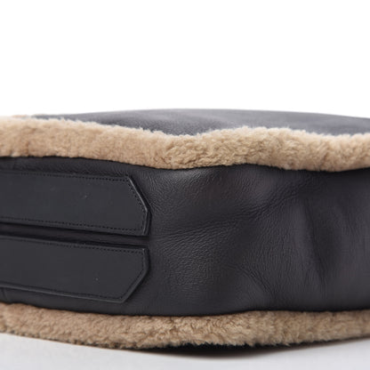 Alexander Wang Calfskin Shearling Prisma Skeletal Tote Black 7 of 8