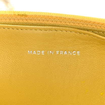 Chanel Lambskin Quilted Wallet on Chain WOC Yellow 9 of 11