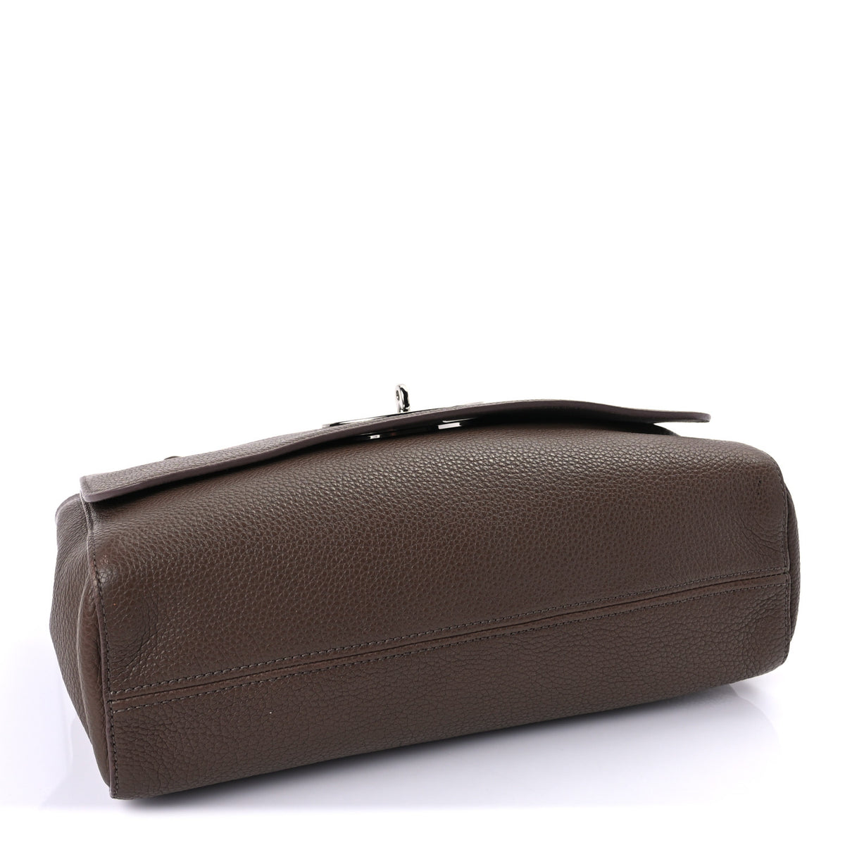 Small Classic Grain Calfskin Medium Lily Flap  Clay