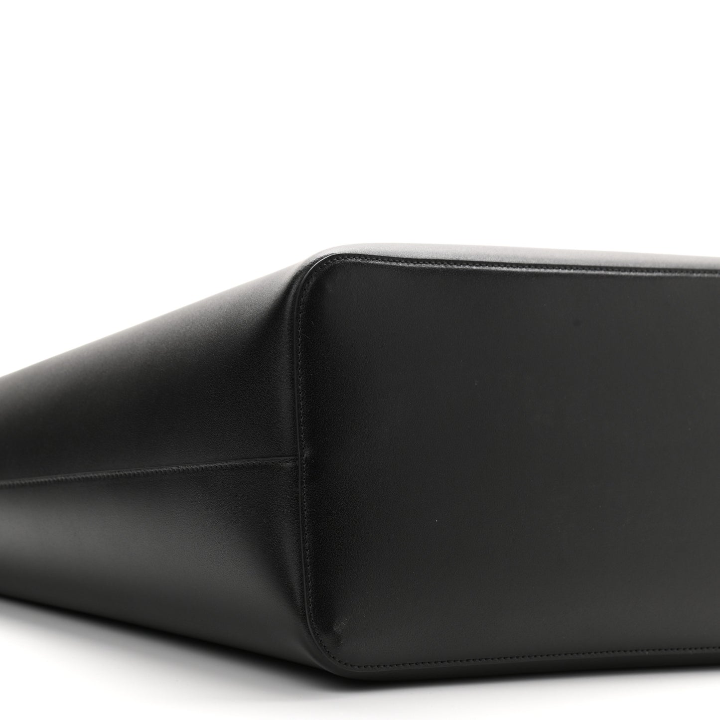 Smooth Calfskin Logo Tote Black