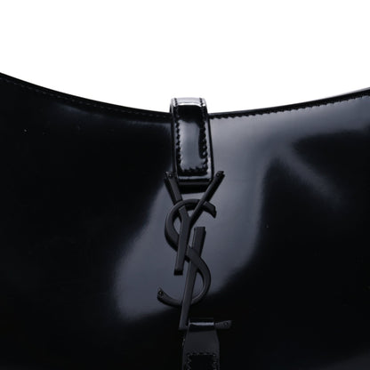 Saint Laurent Patent Le 5 A 7 Monochrome Hobo  Black 4 of 9