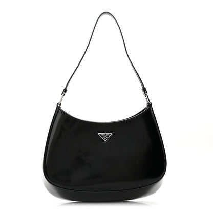 Prada Spazzolato Cleo Shoulder Bag Black 1 of 10