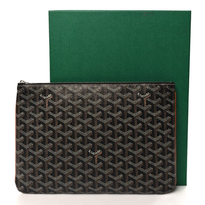 Goyard Goyardine Senat MM Pocket Black Tan 9 of 9
