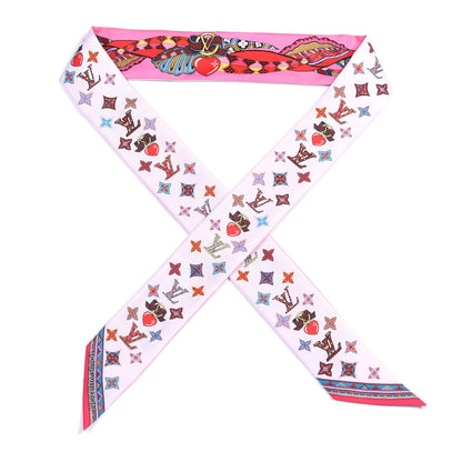 Louis Vuitton Silk Monogram Romance BB Bandeau Rose 1 of 2