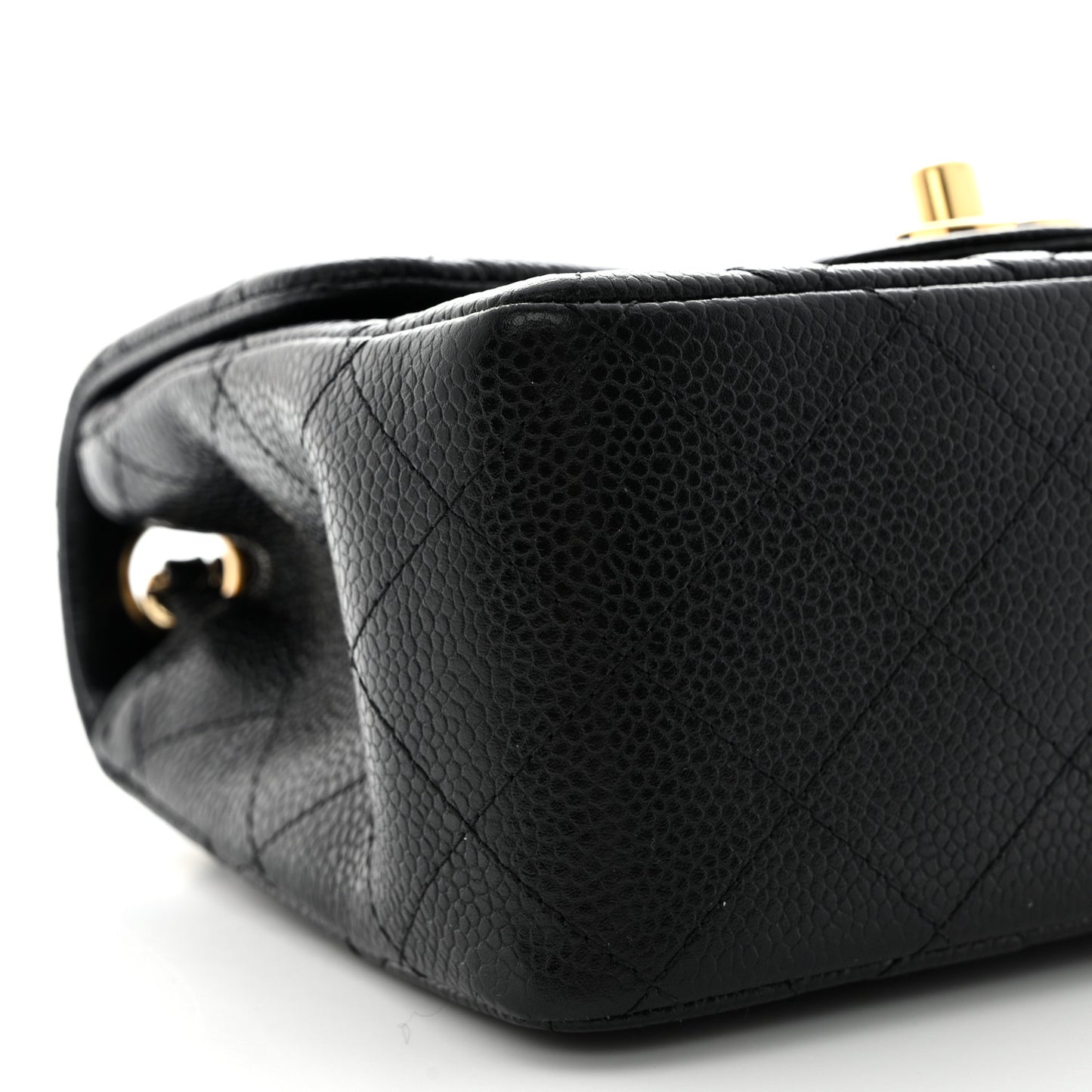 Caviar Quilted Mini Square Flap Black