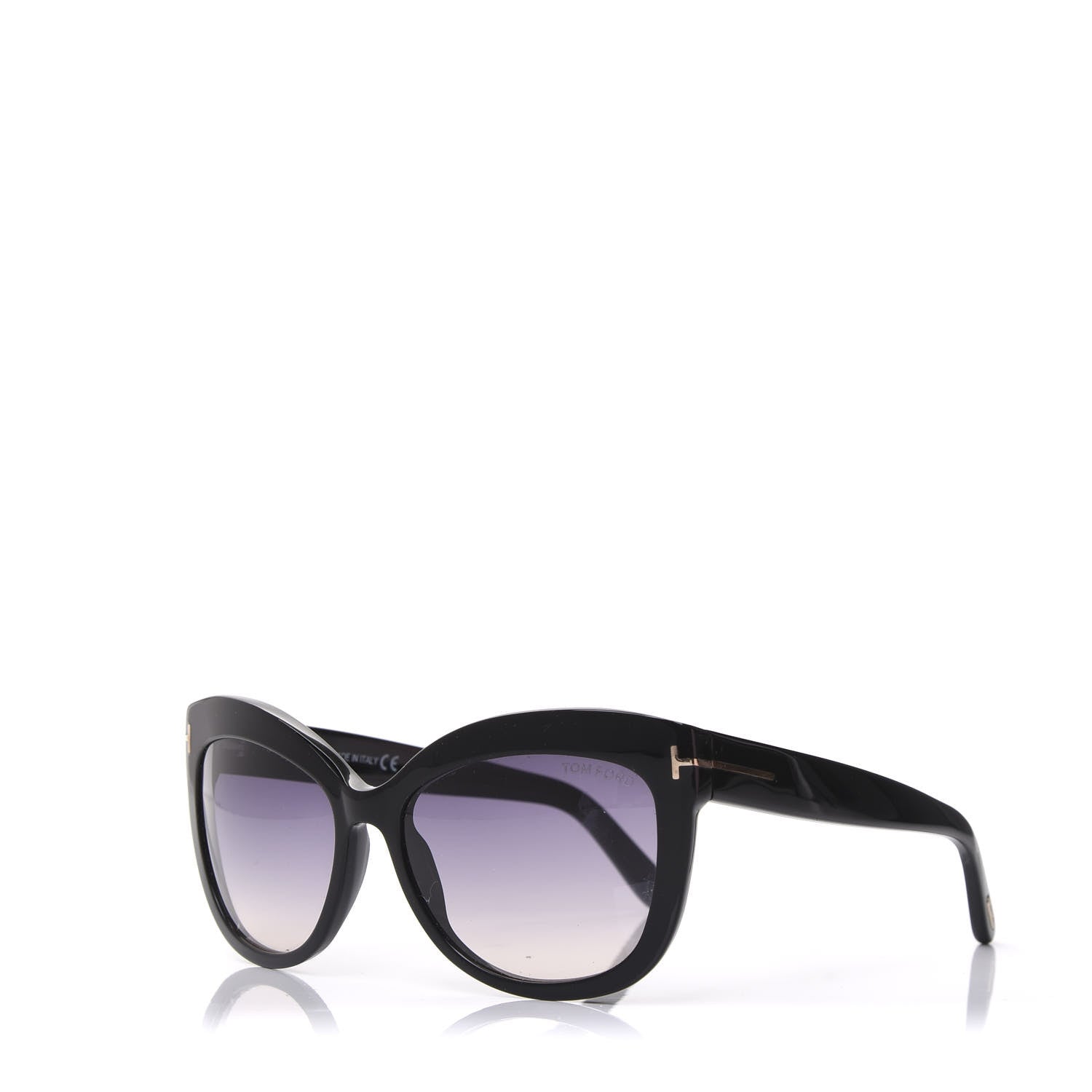 Tom Ford Acetate Alistair Cat Eye Sunglasses TF524 Black 1 of 8