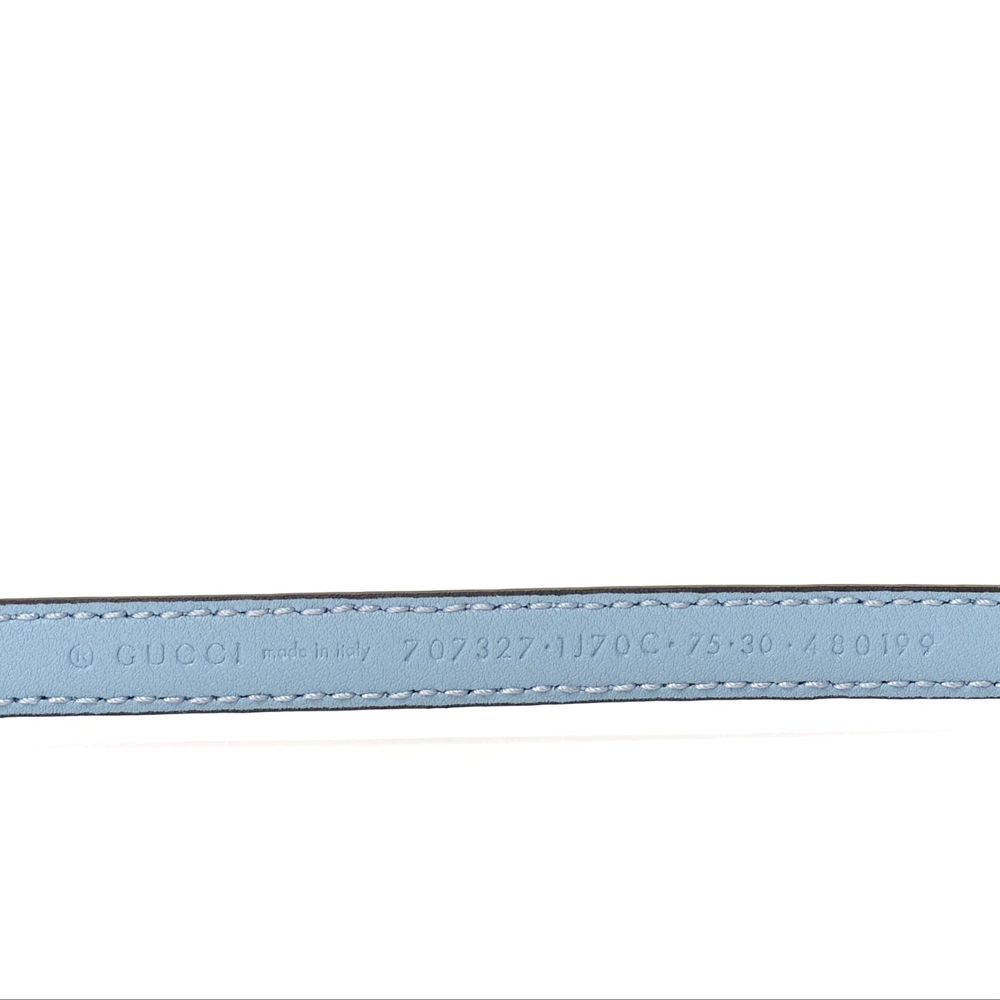 Patent Double G Thin Belt  85 34  Blue