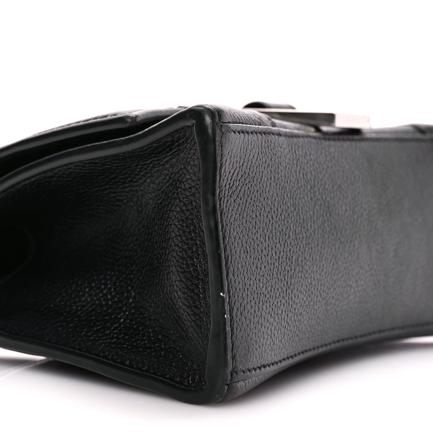 Balenciaga Grained Calfskin Hourglass Top Handle Bag XS Black 7 of 8