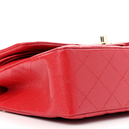 Chanel Caviar Quilted Small Double Flap Red 9 of 11