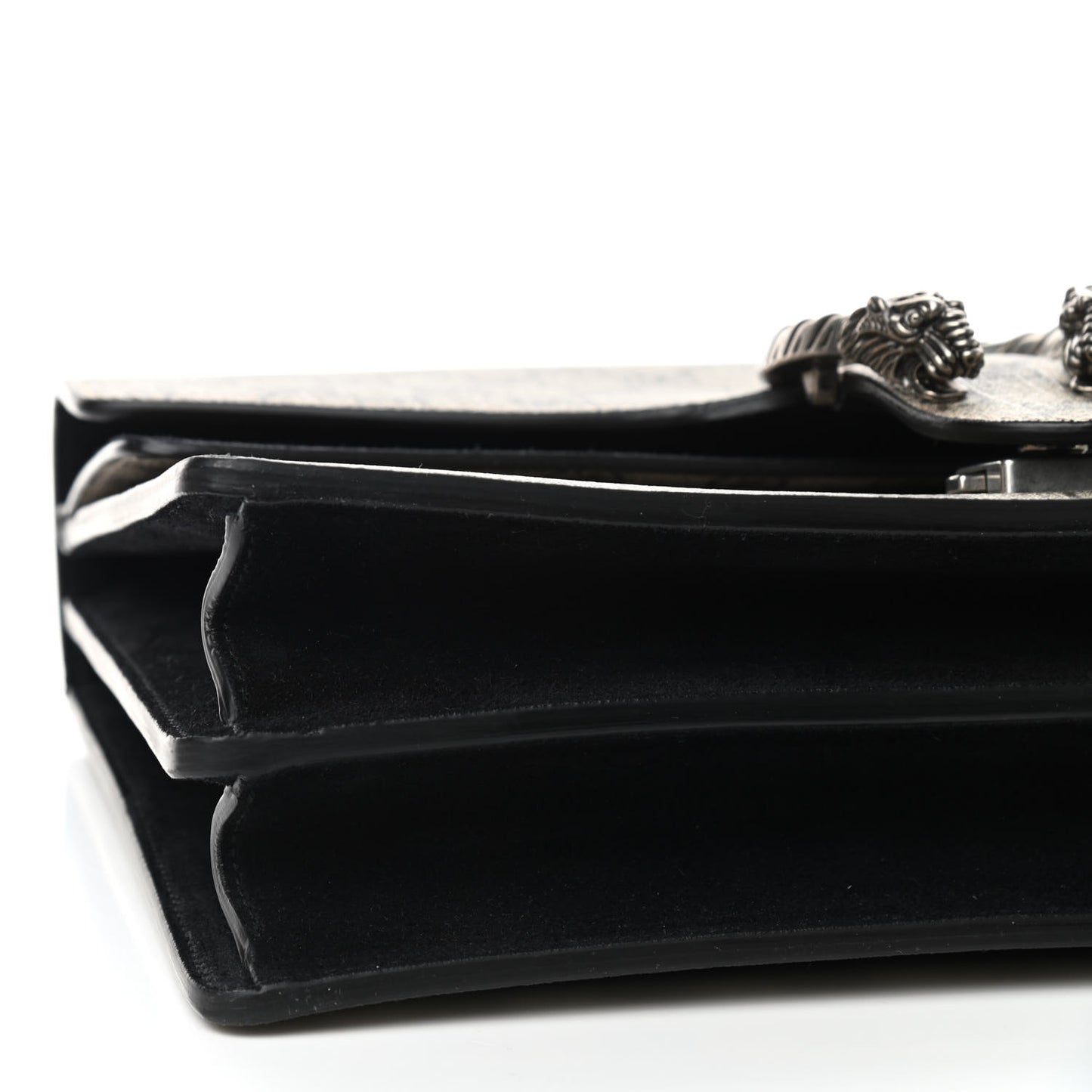 GG Supreme Monogram Medium Dionysus Shoulder Bag Black