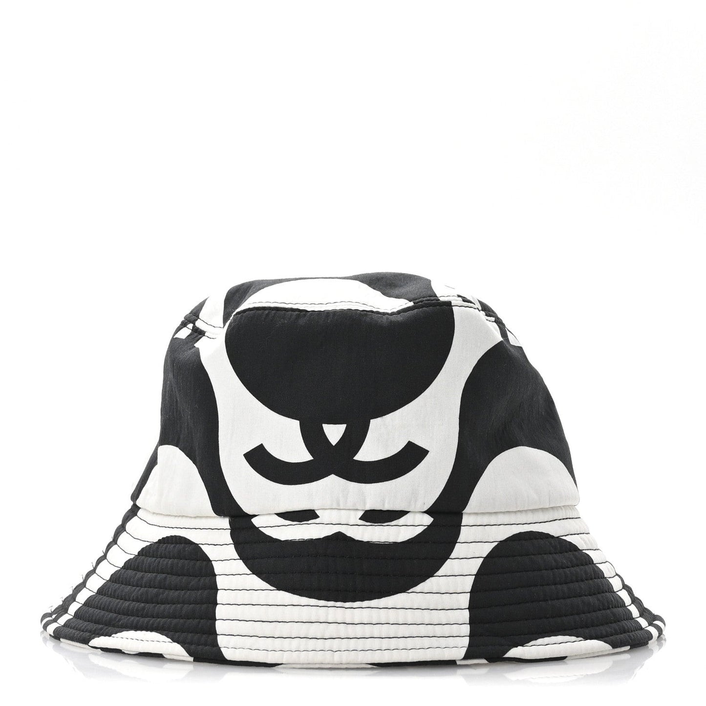Cotton CC Bucket Hat Black White