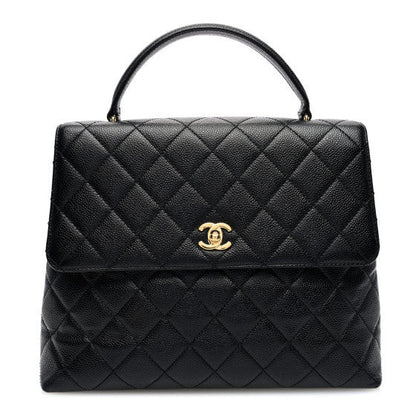 Chanel Caviar Quilted Jumbo Kelly Flap  Black 1 of 10