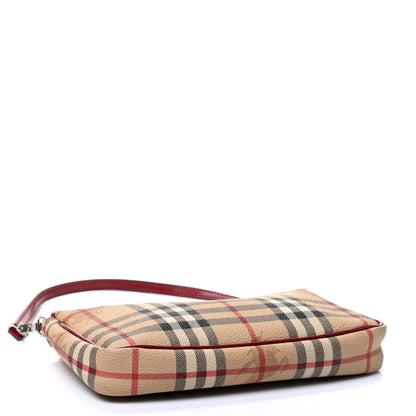 Burberry Haymarket Check Pochette Military Red 3 of 4