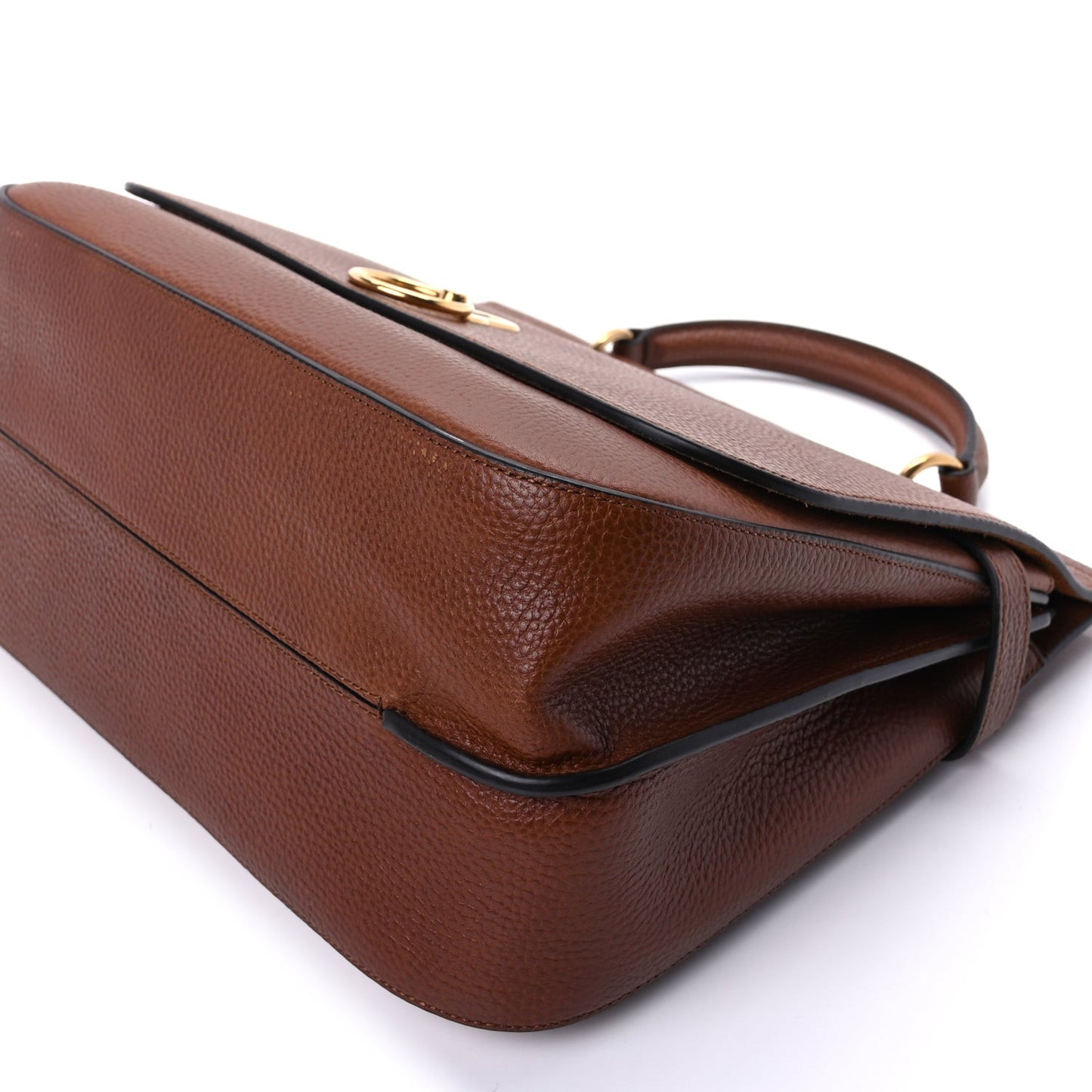 Small Classic Grain Calfskin Amberley Satchel  Oak