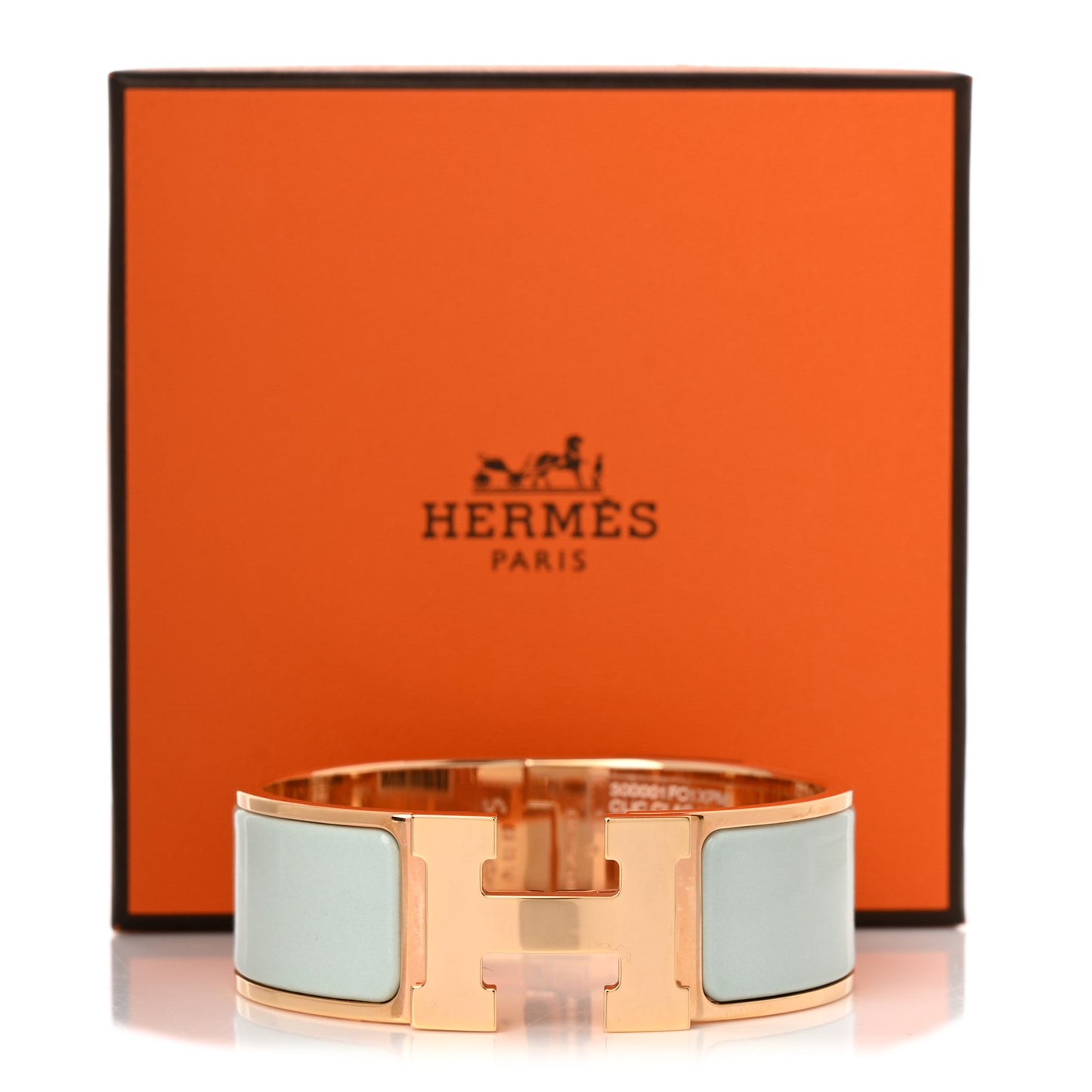 Enamel Wide Clic Clac H Bracelet PM Vert Argile