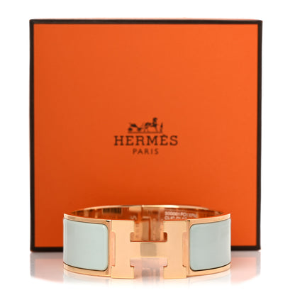 Hermes Enamel Wide Clic Clac H Bracelet PM Vert Argile 5 of 5