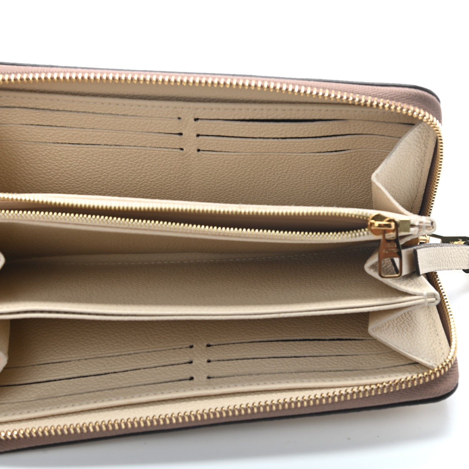 Louis Vuitton Empreinte Monogram Giant Zippy Wallet Creme Bois De Rose 6 of 9