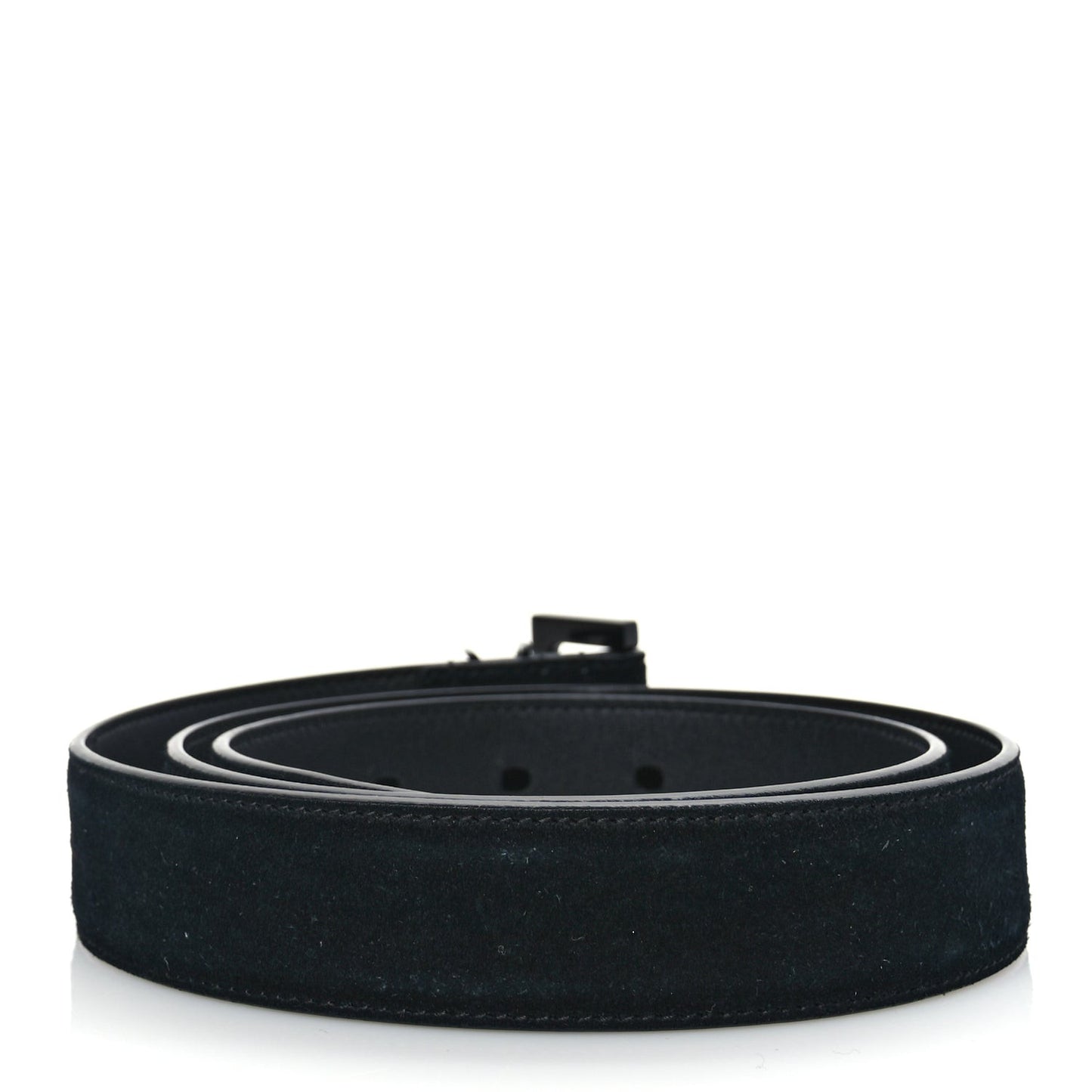 Suede Calfskin Monogram Square Buckle Belt 90 36 Black
