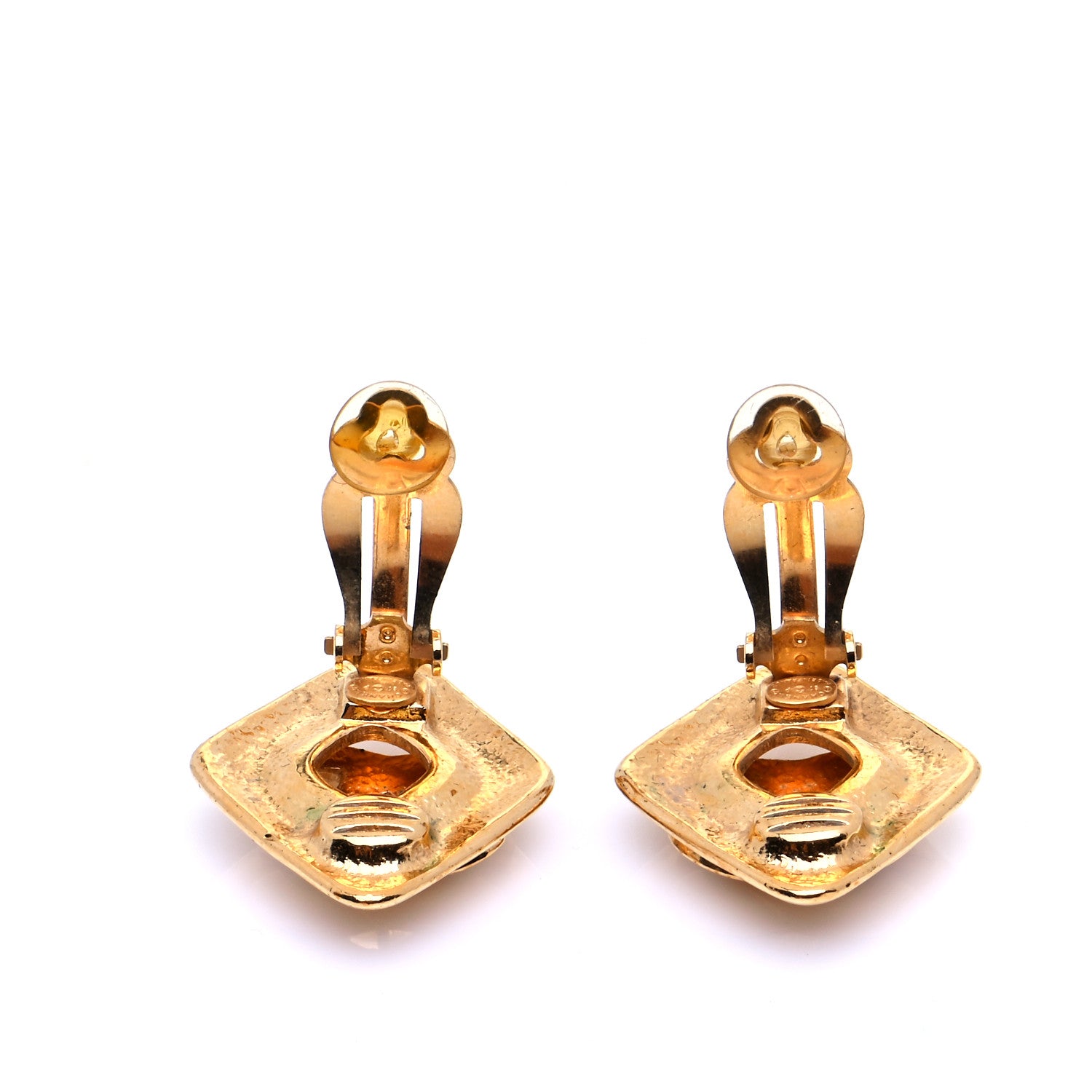 Chanel CC Clip On Earrings Gold 3 of 6