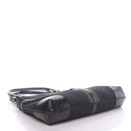 Gucci Monogram Web Reins Shoulder Bag Black 4 of 10