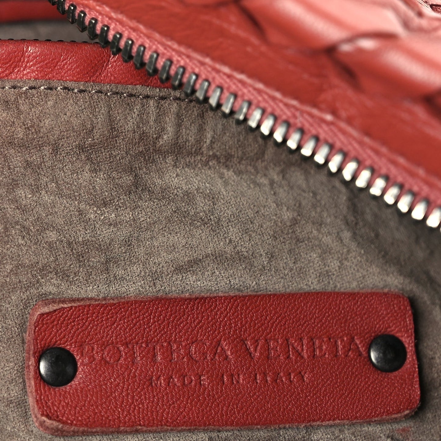 Nappa Intrecciato Tote  Red