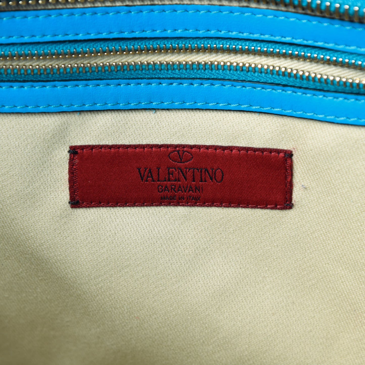 Vitello Rockstud Double Handle Tote Parrot