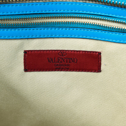 Valentino Garavani Vitello Rockstud Double Handle Tote Parrot 11 of 13