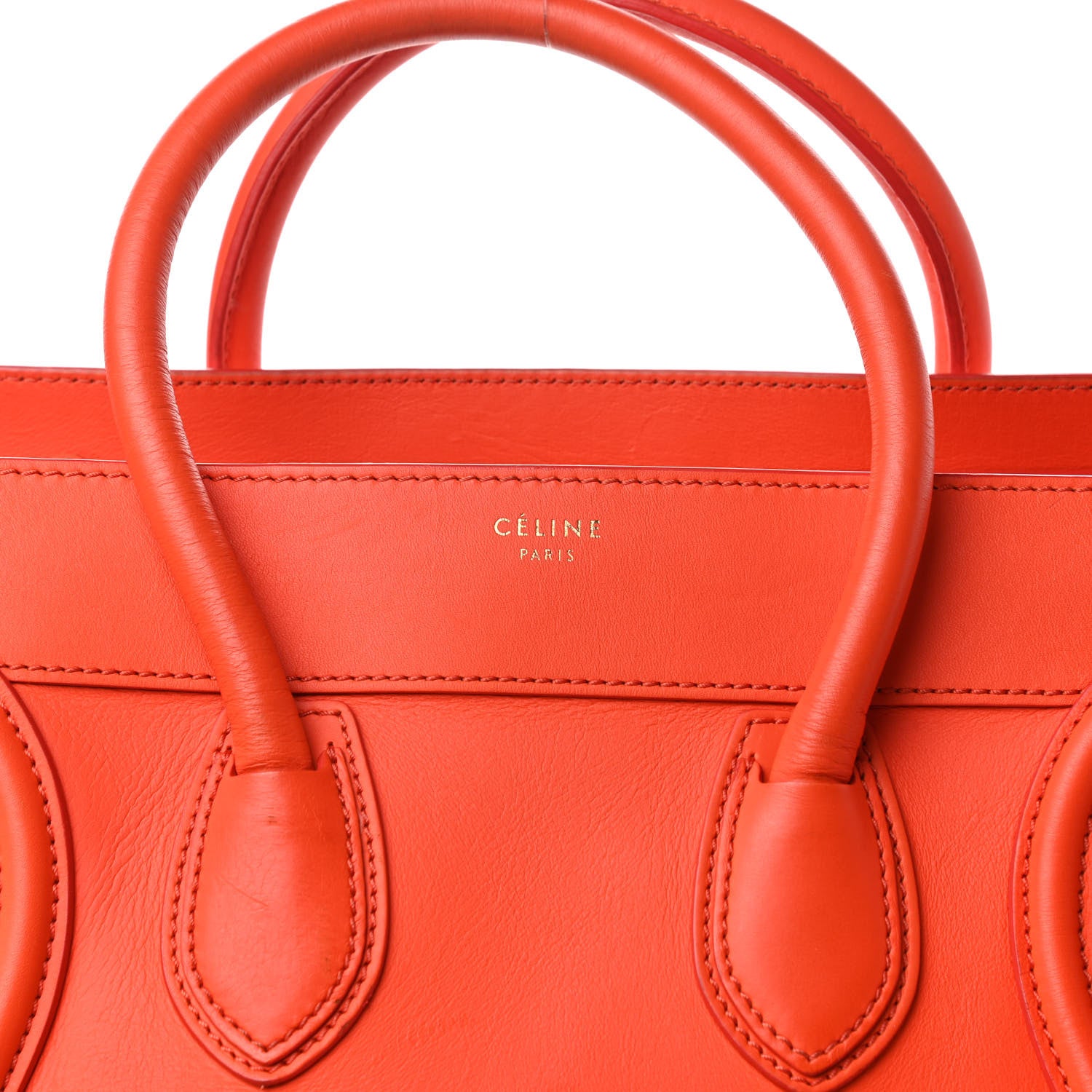 Celine Smooth Calfskin Mini Luggage Orange 23 of 23