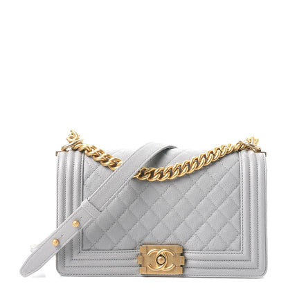 Chanel Caviar Quilted Medium Boy Flap Grey 1 of 10