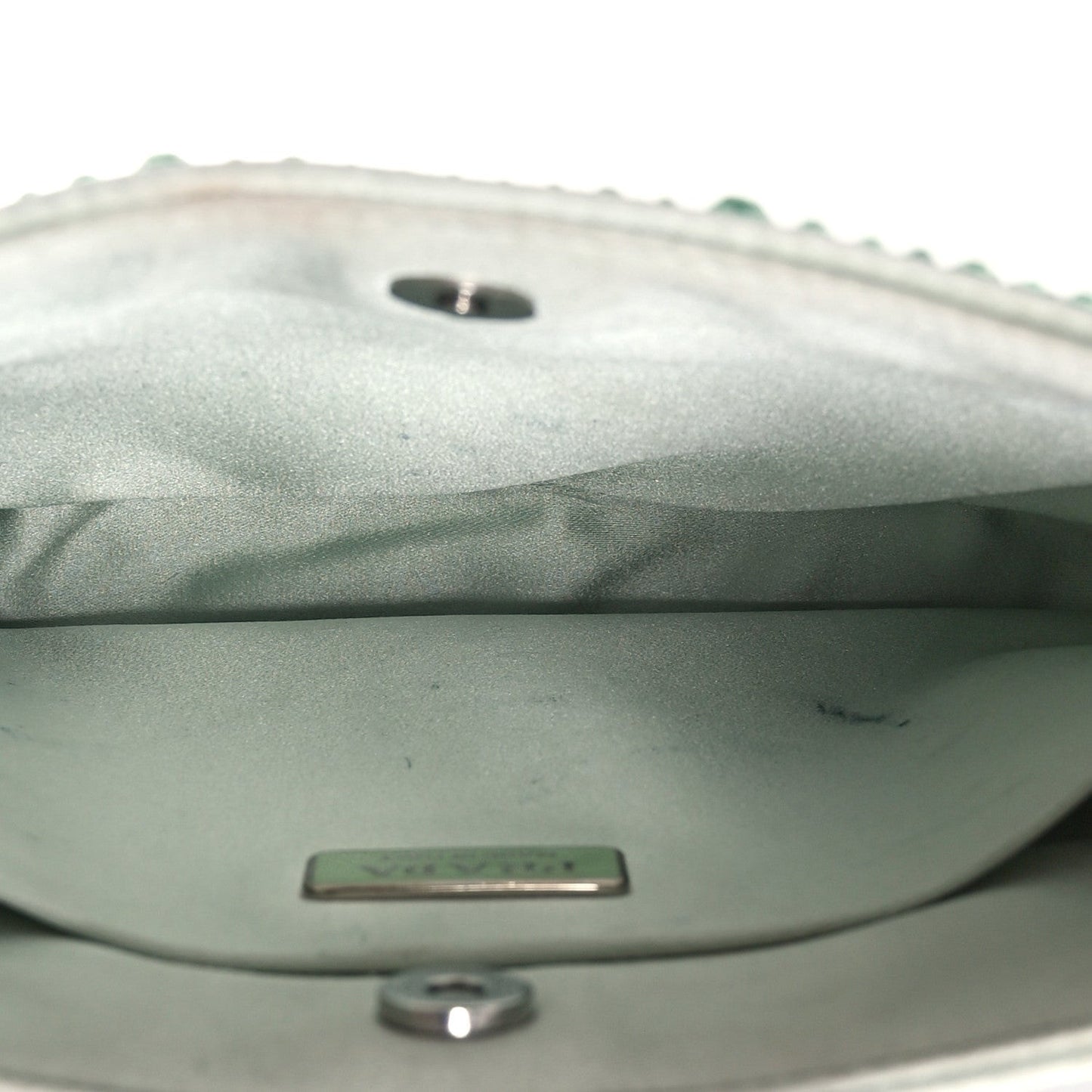 Satin Crystal Cleo Adjustable Strap Shoulder Bag Acqua