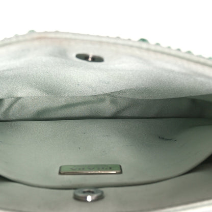 Prada Satin Crystal Cleo Adjustable Strap Shoulder Bag Acqua 5 of 7