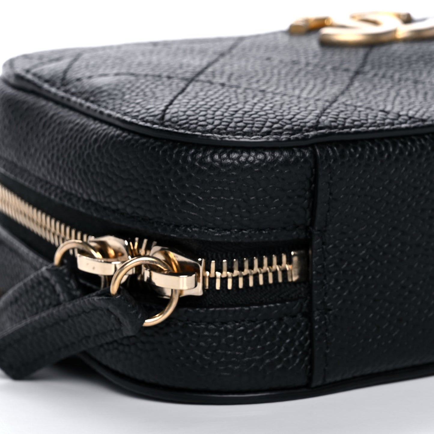 Caviar Quilted Waist Bag Black