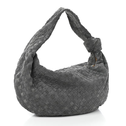 Bottega Veneta Suede Intrecciato Large Jodie Medium Grey 3 of 9