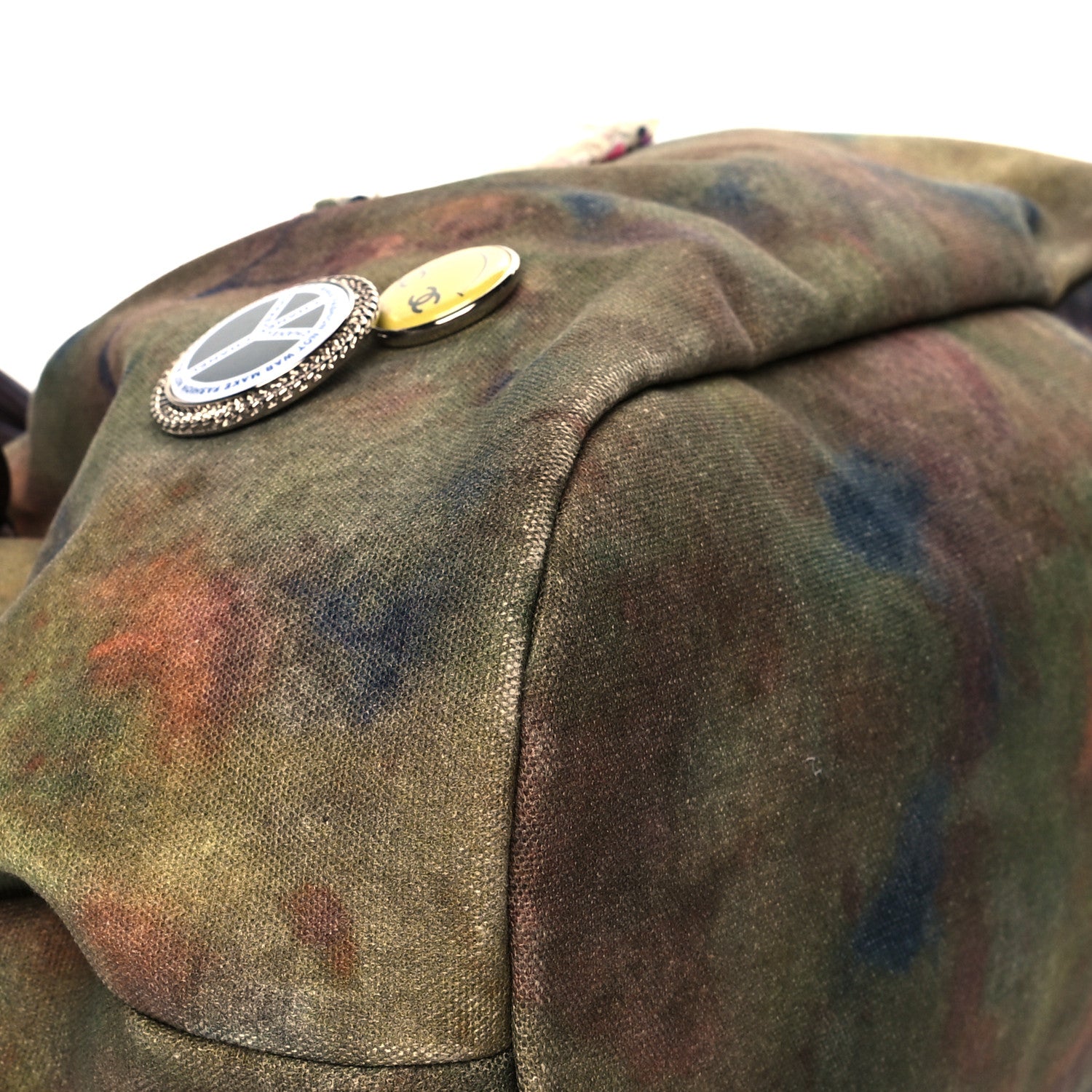 Chanel Washed Toile Graffiti On The Pavements Bowler Khaki Multicolor 9 of 11