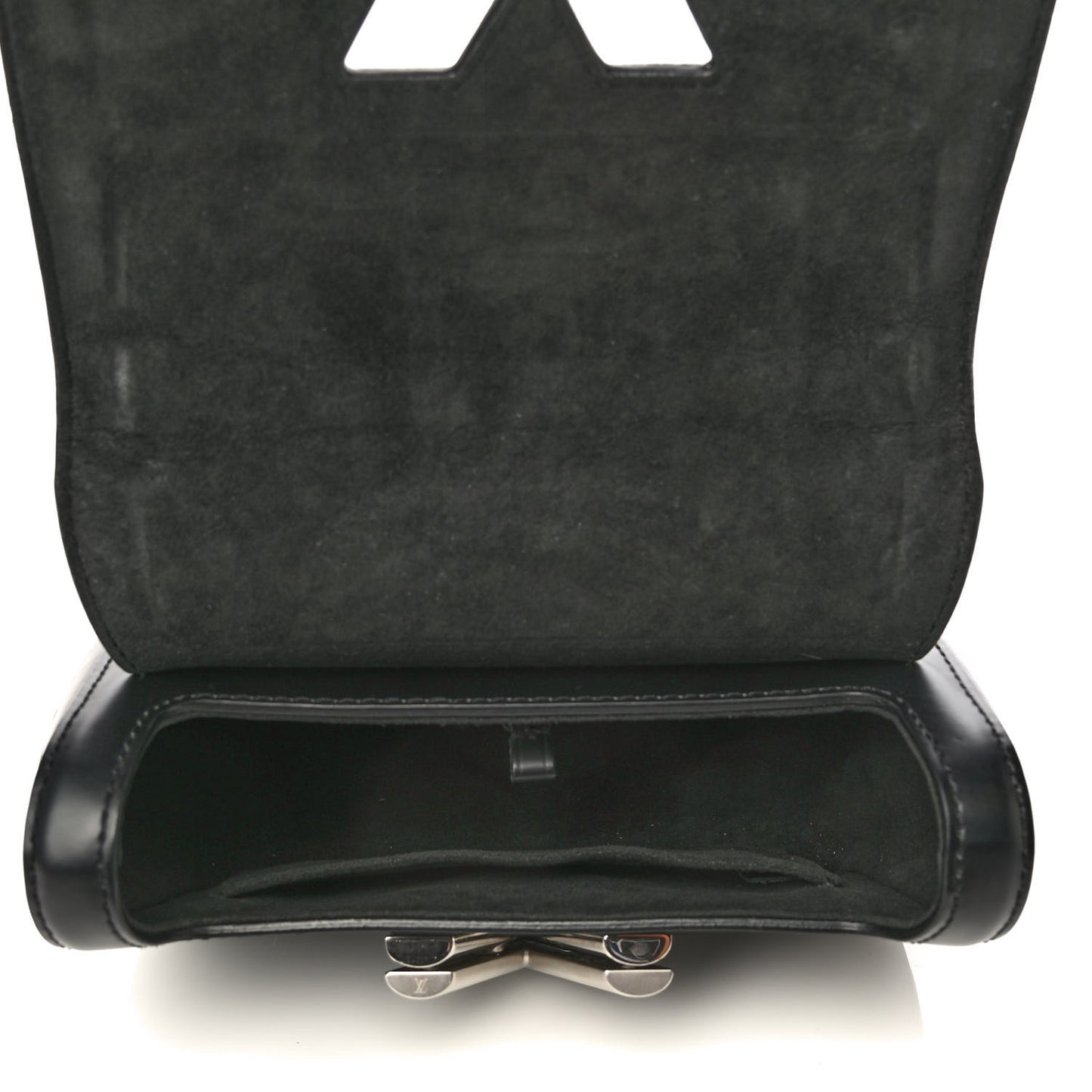 Epi Monogram Spaceship Embossed Twist Shoulder Bag PM Black