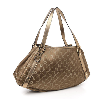 Gucci Satin Monogram Medium Abbey Shoulder Bag Bronze 2 of 9