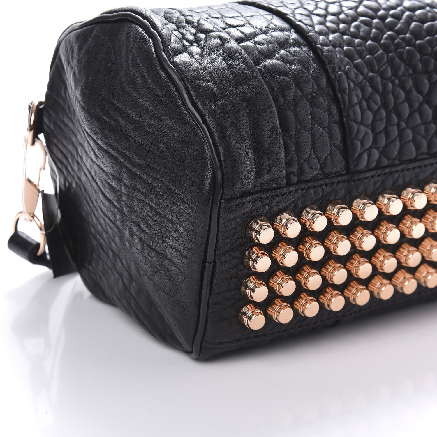 Alexander Wang Pebbled Lambskin Rockie Black Rose Gold Hardware 6 of 9