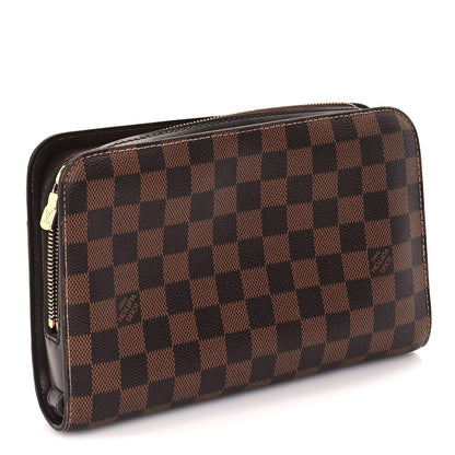 Louis Vuitton Damier Ebene Pochette Saint Louis Clutch Brown 3 of 7